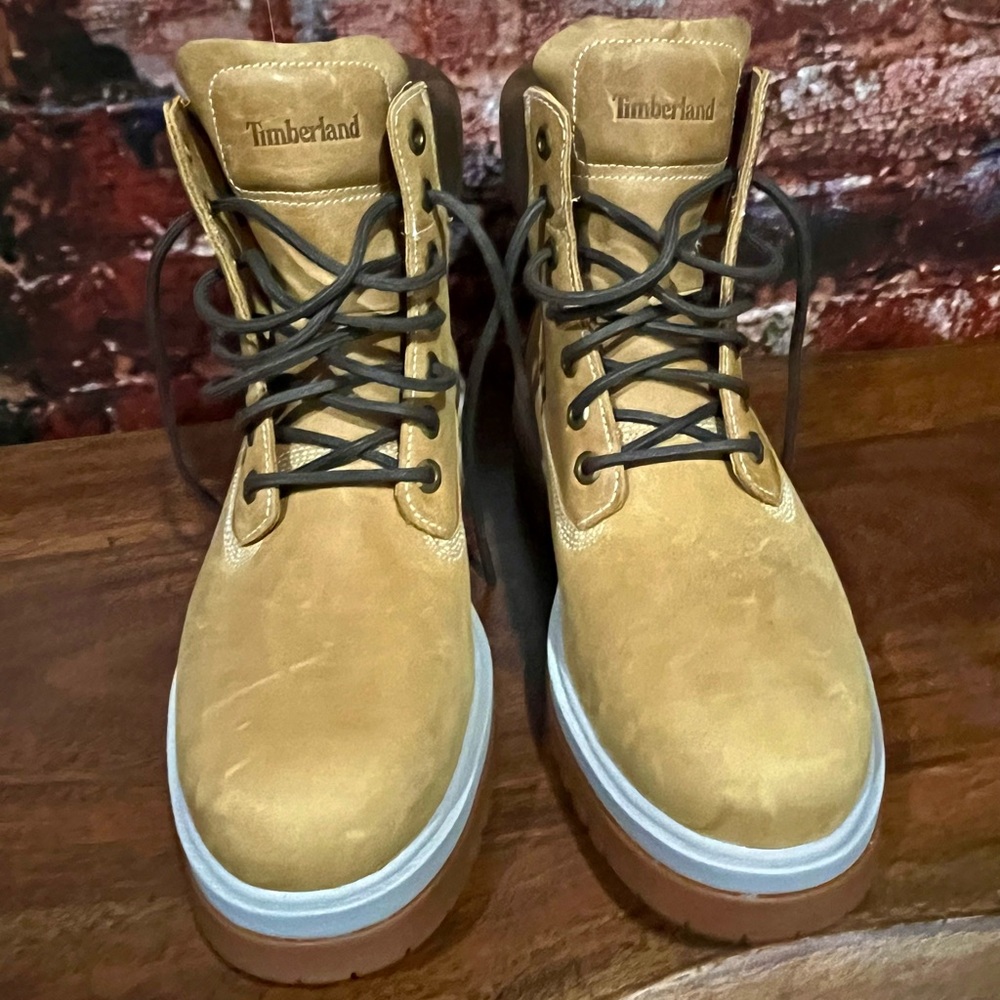 NEW Mens Timberland Tan Wheat Waterproof Work Boots - US Size 10.5 - Picture 3 of 6